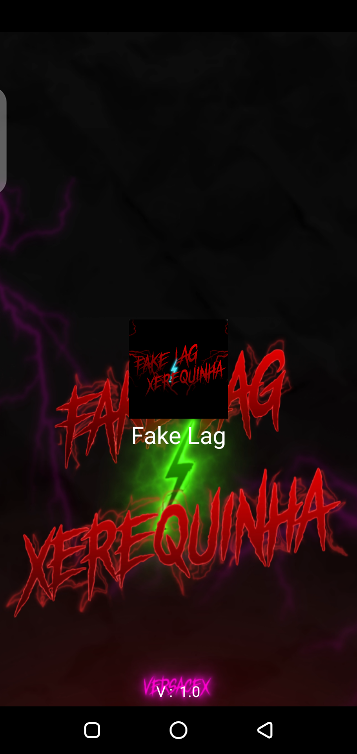 Fake Lag APK screenshot showing latency controls